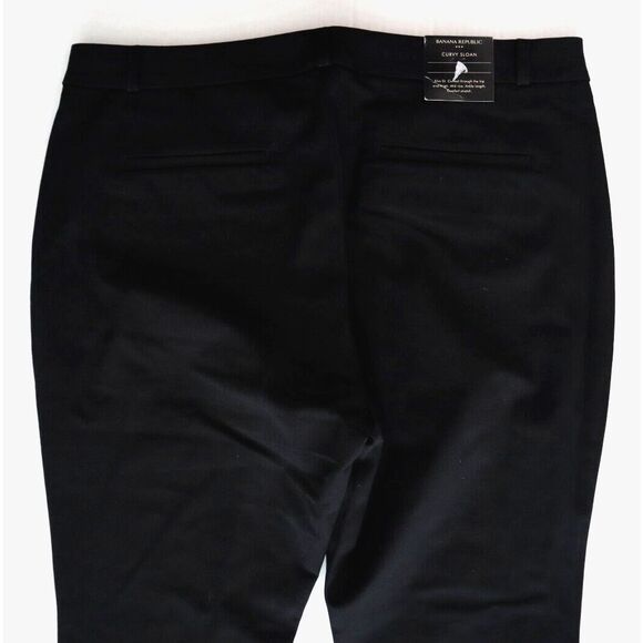 Banana Republic Women's Sz 14 Black Sloan Curvy Slim Fit Mid Rise Ankle Pants - Picture 7 of 9